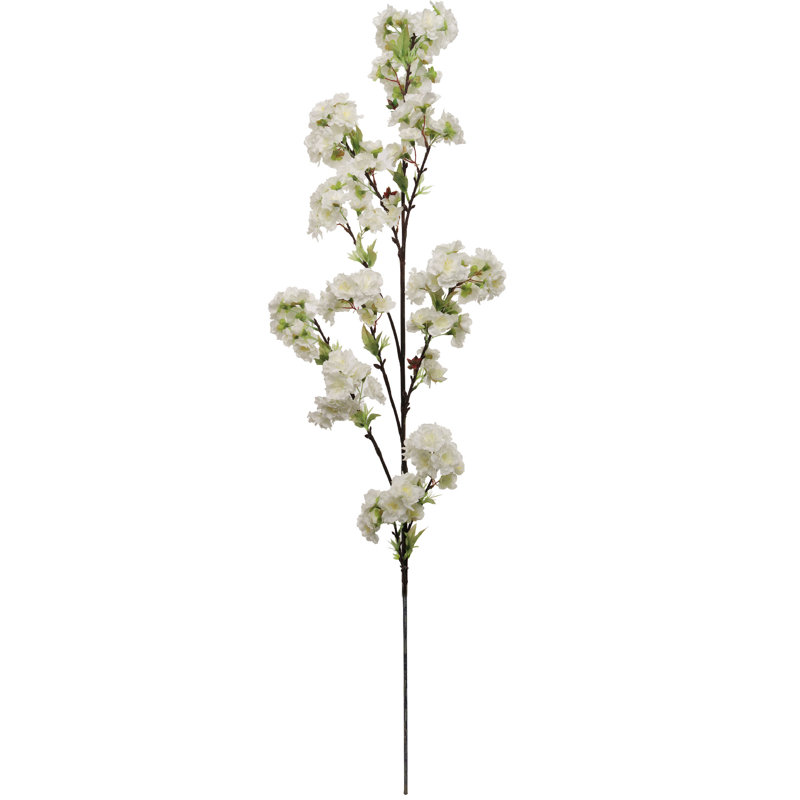 60" Artificial Cherry Blossom Branch White
