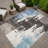 Machine Washable Indoor/Outdoor Chantille ACN2347 Abstract Rug-1064001020
