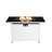 43" Rectangular Fire Pit With Metal Frame & Smoked Glass - 50000 Stainless Steel White All Outdoor Warmth Hidden Propane Tank Space 50,000 Access Door