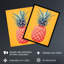 Wall Art Print Pineapple Bold Vibrant Rich Screen Artwork Spot Block Colour Retro Riso Kitchen Interior Design Poster