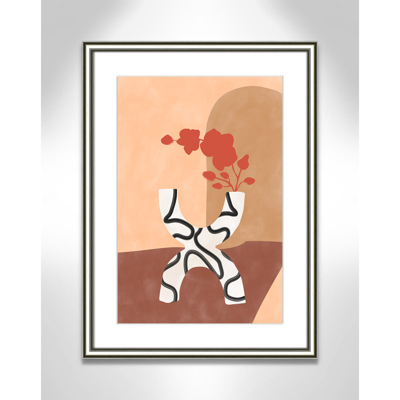 «Curved Elegance Print» par Ristova, L 18,25 po x H 24,25 po, Imprimé mat, Argent classique