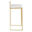 Ensemble de 3 tabourets de bar contemporains à cadre blanc avec revêtement en similicuir Fuji - ensemble de 3 par LumiSource-1416090402