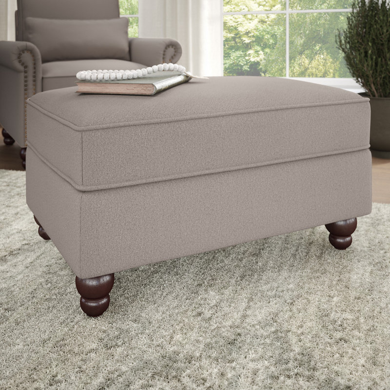 Repose-pieds de rangement rectangulaire Atifah, Beige