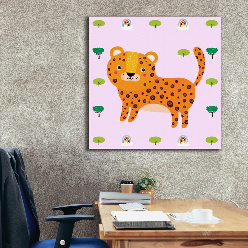 «Cute Leopard», art mural sur toile, H 37 po x l 37 po x P 1,5 po