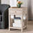 Adella Baxton Studio Dansby Modern Beige Faux Shagreen 1-Drawer End Table