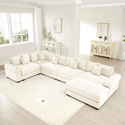 Oversized Cloud Modular Sectional Couch, Convertible Sectional Couches