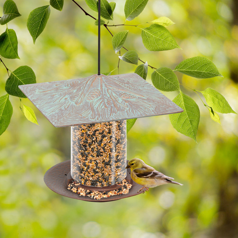 Pinecone Tube Bird Feeder, Oil Rubbed Bronze
