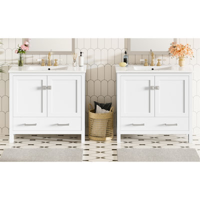 Meuble-lavabo moderne noir de 72 po avec tiroir divisé, assemblage facile et fermeture silencieuse pour vos éviers faciles à installer, cadre et tiroir 72 po