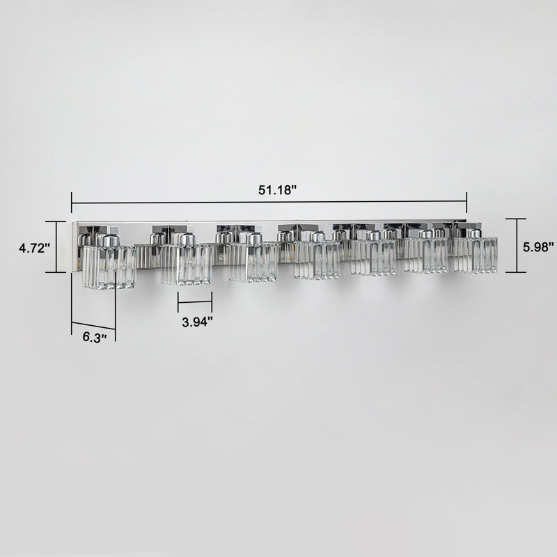 Éclairage pour meuble-lavabo à intensité variable Paislyn, Chrome, 7