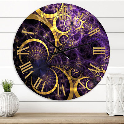 Fractale portail magique III - horloge murale moderne