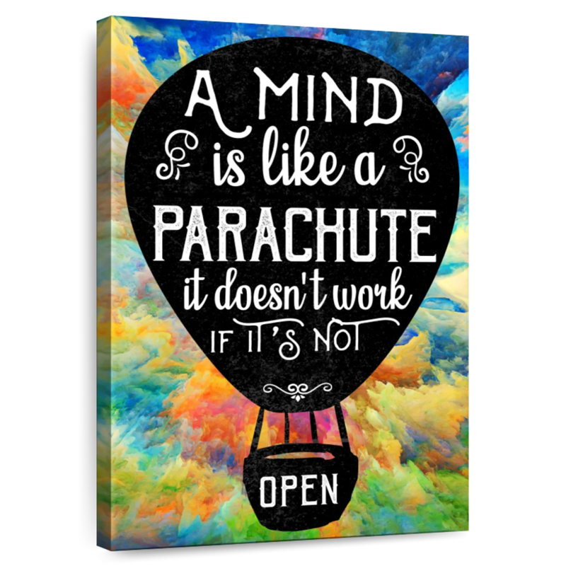 Tergel Like A Parachute Quote, 12" H x 8" W
