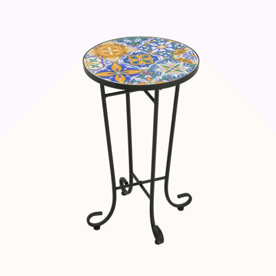 Patio Side Table With Shelf