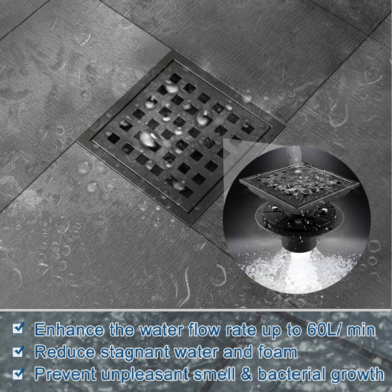 4'' W Tile-In, Black