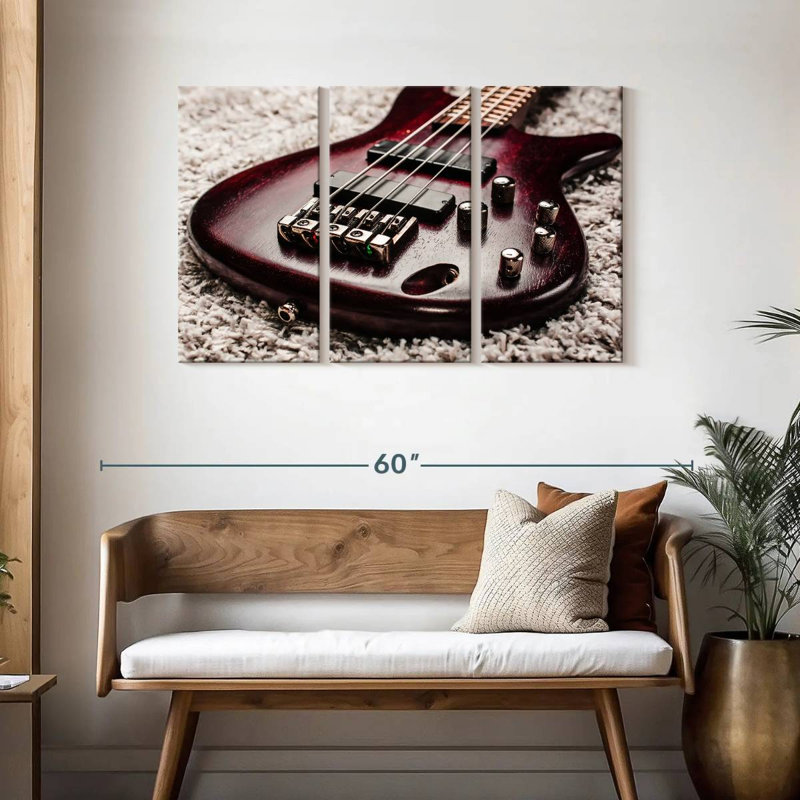 Guitare Abarca Acajou, H 28 po x l 45 po