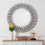 Crystal Round Flat Wall Mirror 86x86cm