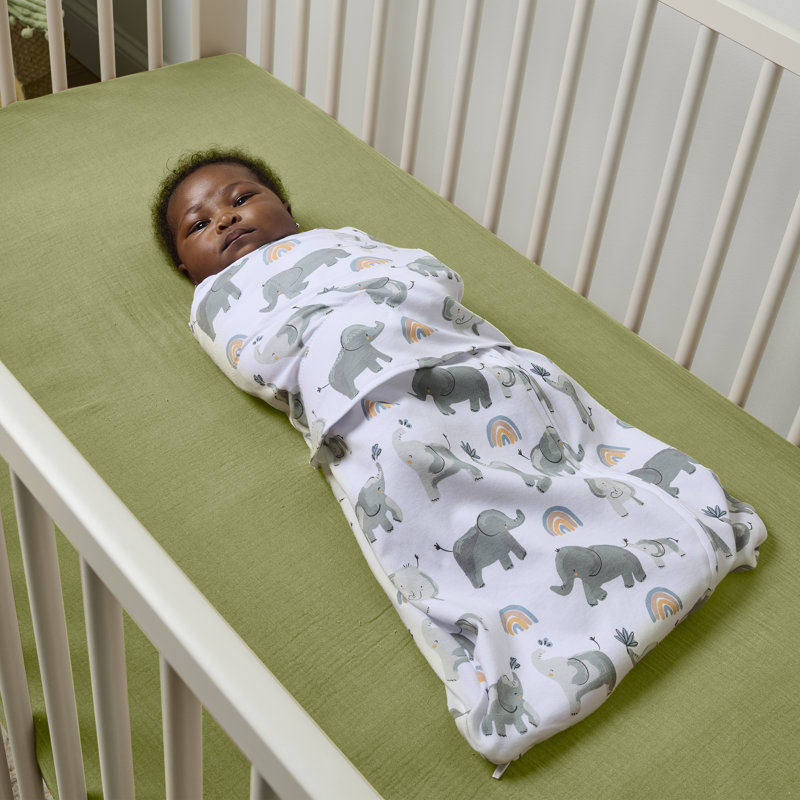 SwaddleMD SwaddleMe par Ingenuity Arms Free - Happy Elephant
