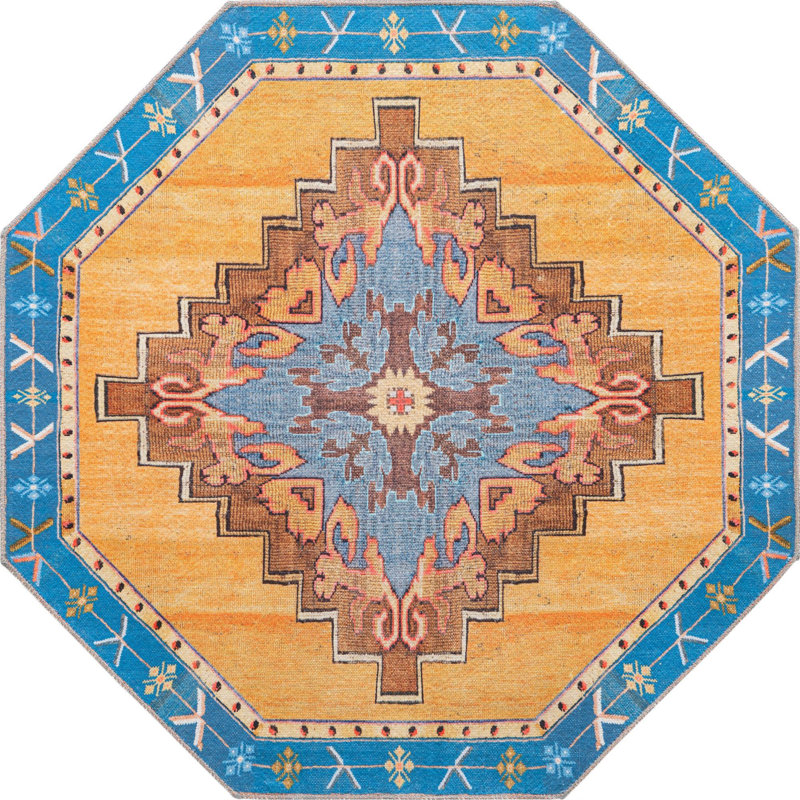 Oppie Chenille Oriental Indoor Rug, Octagon 7'6"