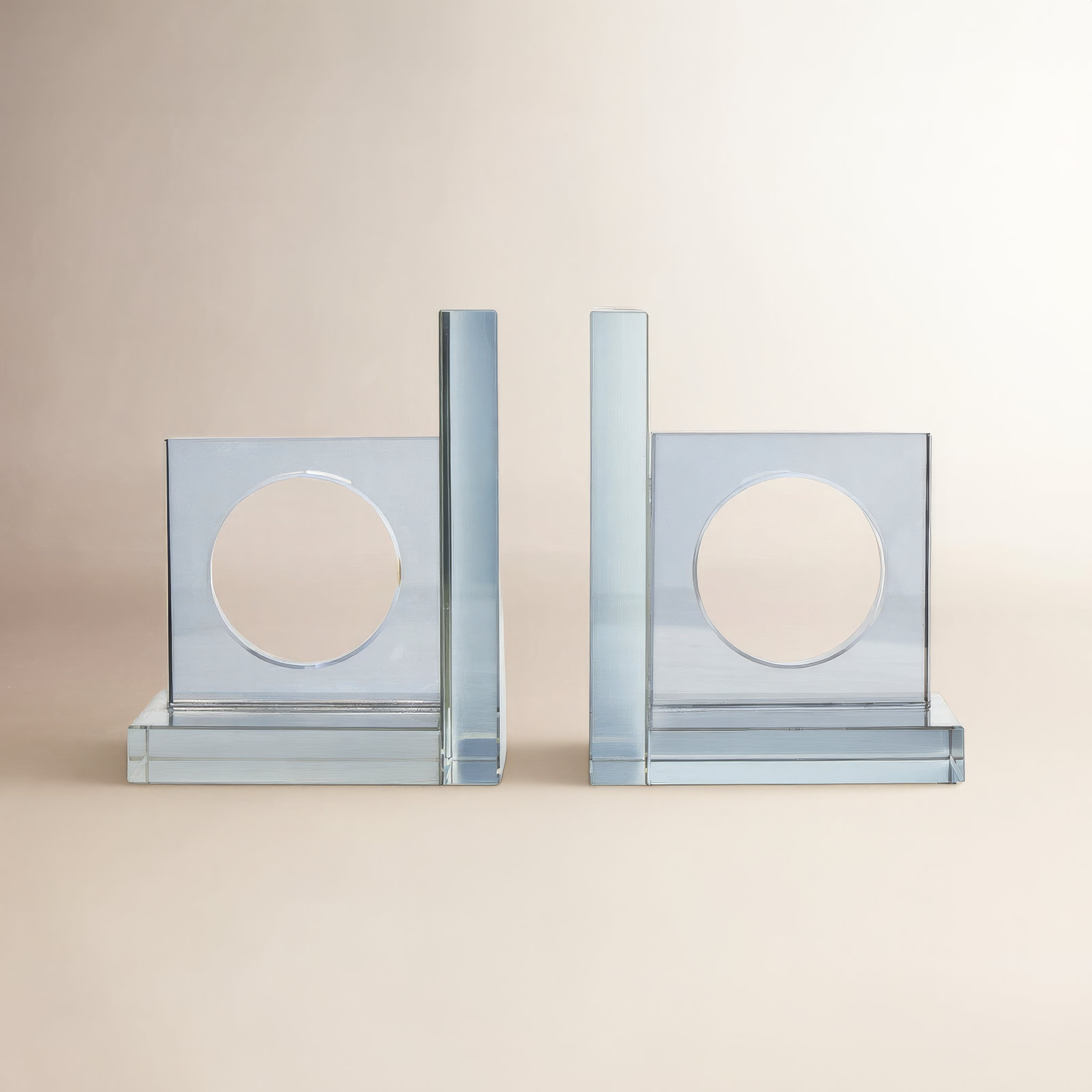 Glass Decorative Bookends