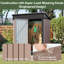5 ft. W x 3 ft. D Galvanised Metal Storage Shed with Base & Sloping Roof , Ventilation-128728896