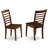 5 Piece Dinette Set for 4 Includes a Rectangle Dining Room Table with Butterfly Leaf and 4 Dining Chairs, 42x78 Inch, Mahogany-1147571562-1147571566-1147571560