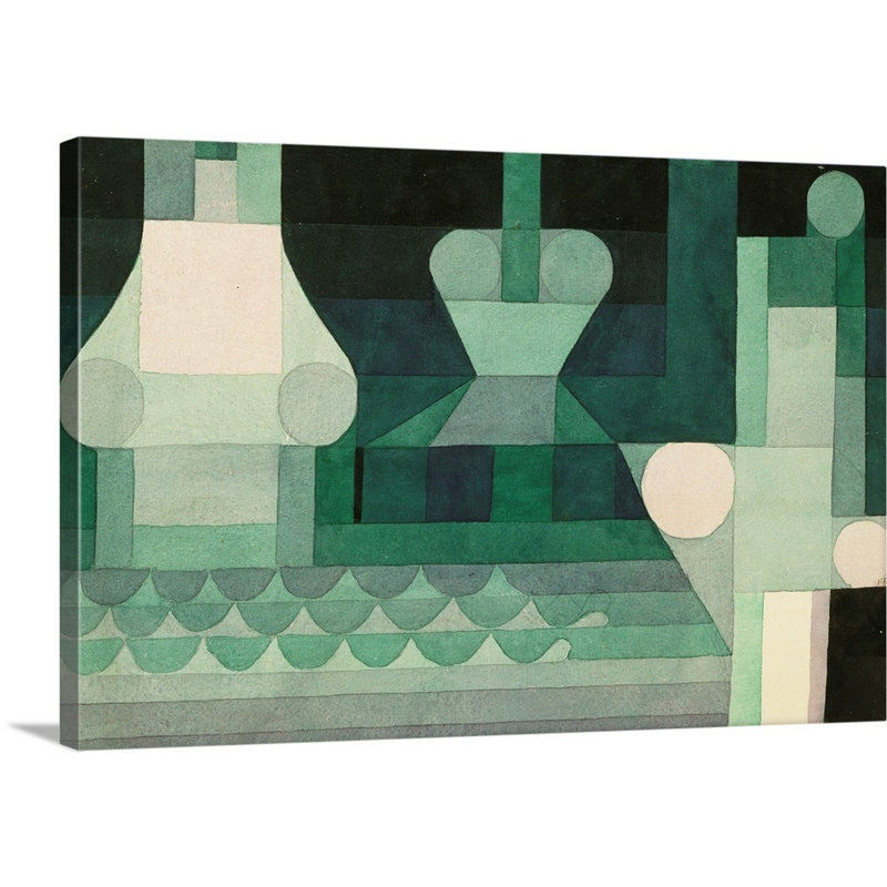 Floodgates par Paul Klee - reproduction d'art sur toile, H 24 po x l 36 po x P 1,25 po, Toile tendue