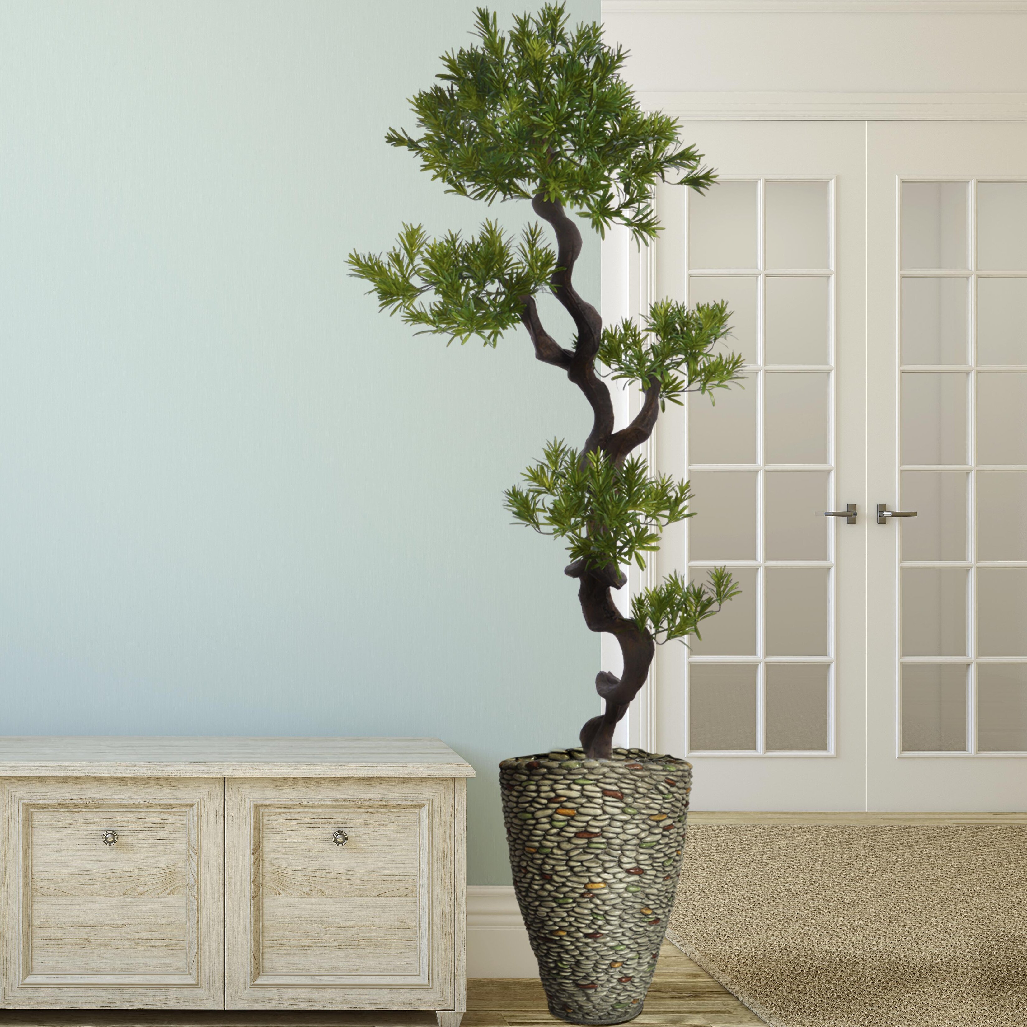 Panama 62'' Faux Bonsai Tree in Fiberstone Planter