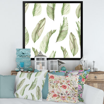 «Whirling Tropical Leaves», reproduction d'art sur toile à motifs