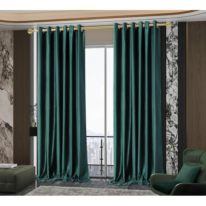 Blackout Curtain, Green, 46cm Width x 54cm Drop