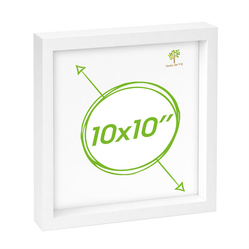 Nicola Spring - 3D Box Photo Frame, White, 27.5cm H x 27.5cm W x 3.5cm D
