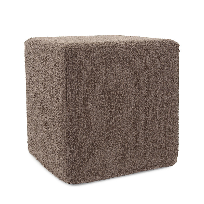 Tiro Upholstered Pouf, Chocolate Barbet