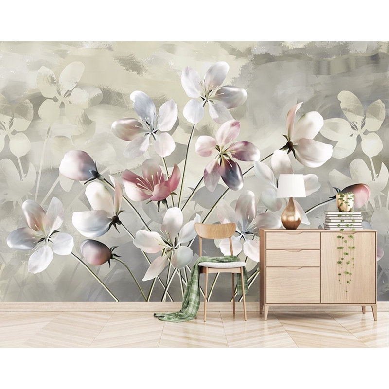 Murale marguerites floral Alicia, L 114 po x l 204 po
