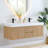 Ventura 60" Wall-mounted Double Bathroom Vanity with White Artificial Drop-in Sink without Mirror