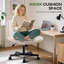 Chaise de travail pivotante en tissu Caelie-108608414
