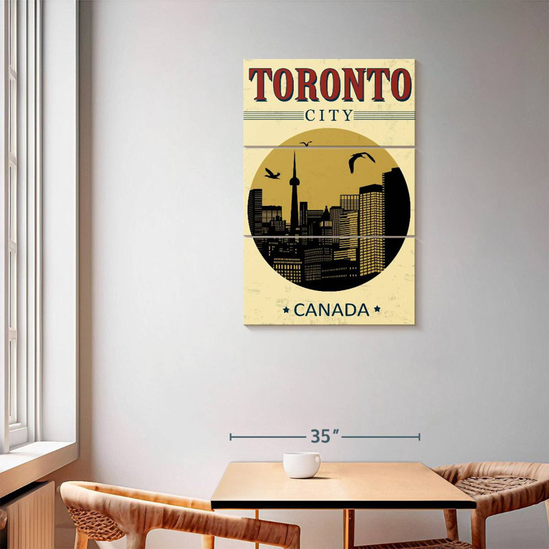 Affiche rétro Toronto, H 57 po x l 36 po