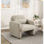 Chaise d'appoint taupe Boucle, structure en contreplaqué, rembourrage en mousse douce sur les ressorts ensachés, coussin de dossier attaché et coussin d'une capacité de 300 lb-732738395
