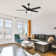 52 Inch 5 Blades DC Motor Ceiling Fan with Pull Chains and Light Kit