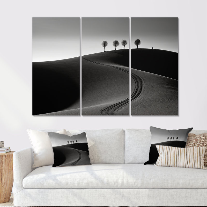 Ensemble de salon noir et blanc I - Road Wall Art, H 40 po x l 60 po x P 1 po