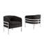 Chaise d'appoint Teddy avec structure en chrome-1140322432-1140322461