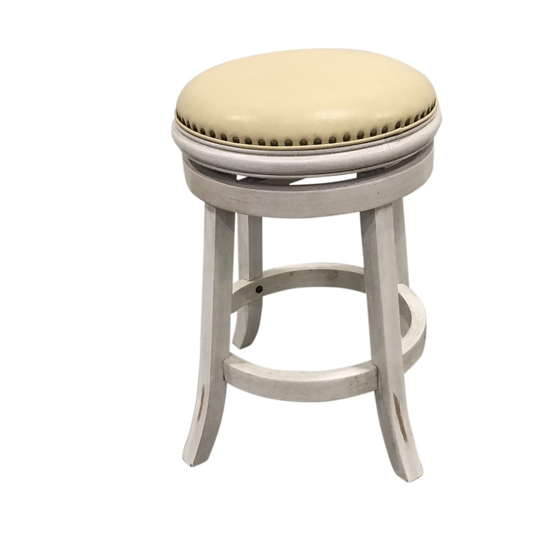 Élégant tabouret de bar 25 po ivoire avec confort pivotant