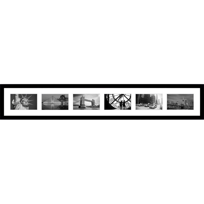 Laraven Wood Picture Frame with Mat, Black