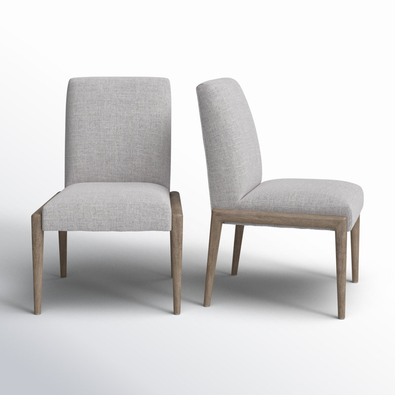 Linen Parsons Chair in Cream, Gray
