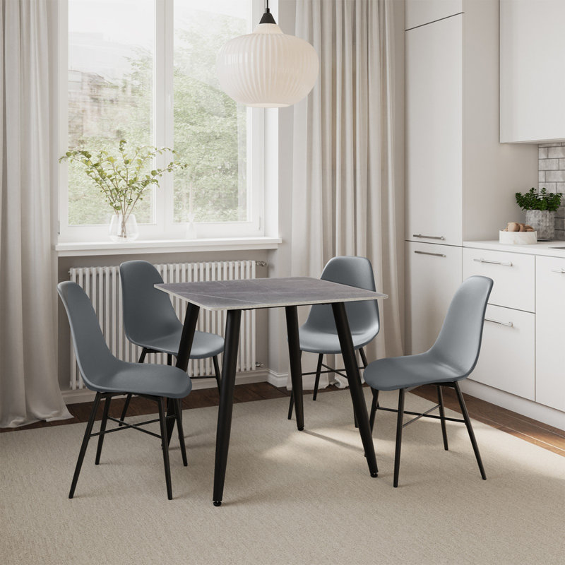4 - Person Dining Set, Armani Grey, Grey