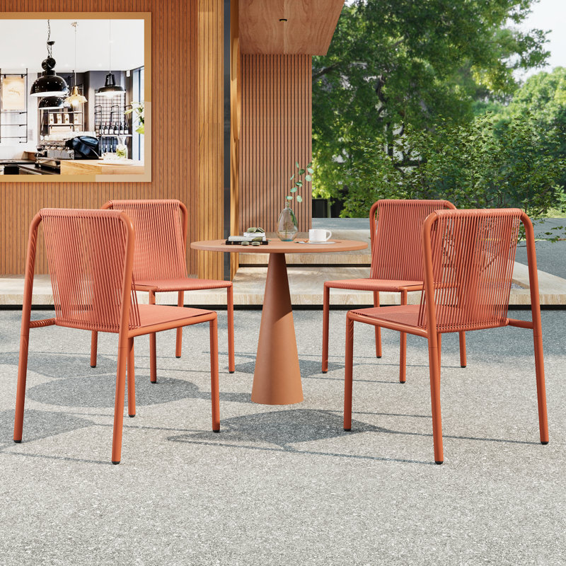 Chaises de salle à manger Zechariah, Orange