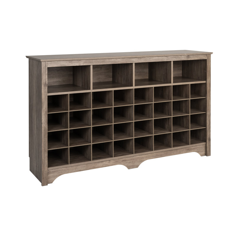 Highlandville 32 Pair Shoe Rack, Drifted Gray