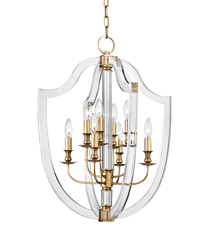 Arietta 8 - Light Pendant, Aged Brass