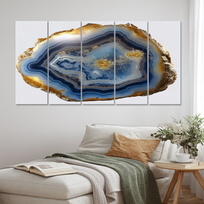 Geode Gems II - impression sur toile Geode Stone - 5 panneaux égaux