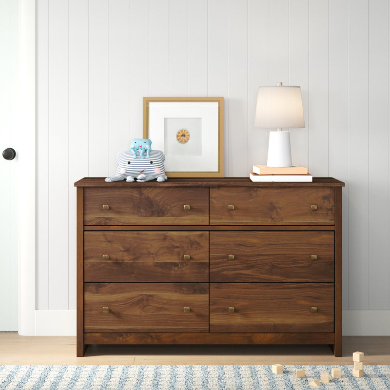 Gudrun 50.55'' W 6 - Drawer Dresser, Grand Walnut