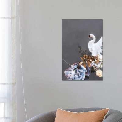 Swan Gold II by Design Fabrikken - Wrapped Canvas Painting