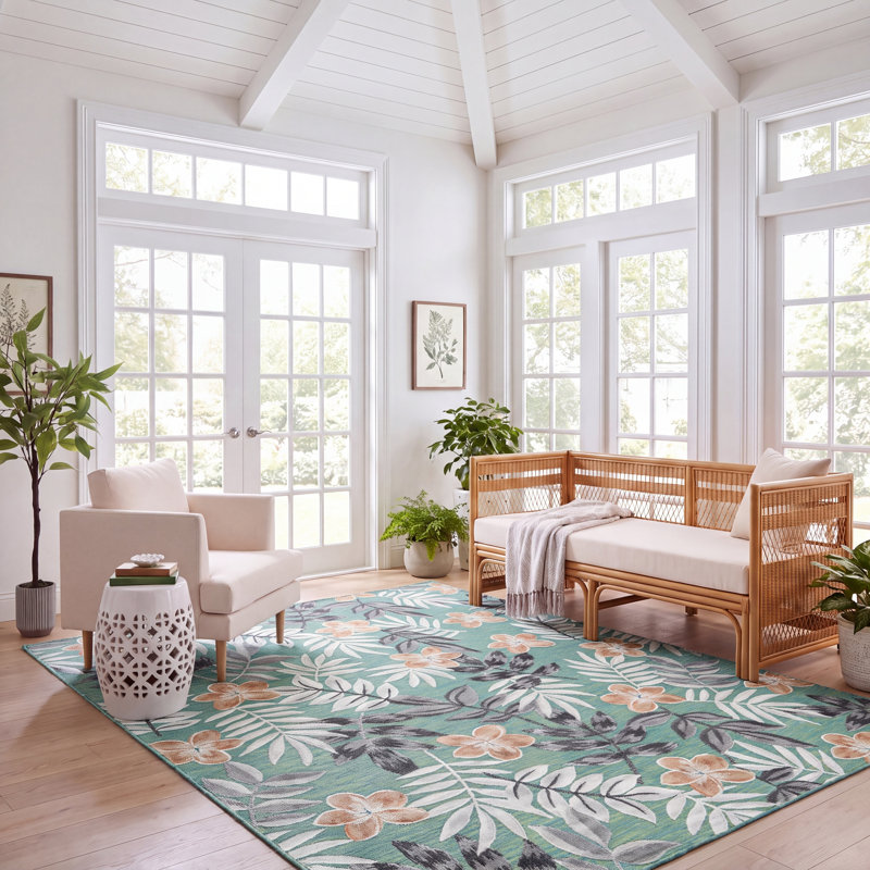 Cabana 405 Floral Indoor/Outdoor Area Rug, Rectangle 8' x 10'