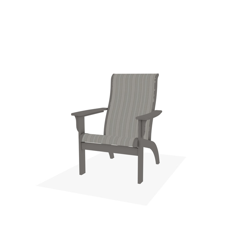 Adirondack MGP Polymer Outdoor Lounge Chair, Warm Gray, Harbor